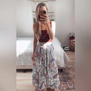 Z&L Floral Patterned Boho Maxi Skirt